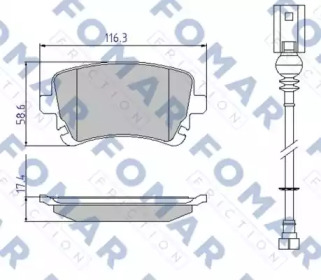 FOMAR FRICTION fo936681 -  Комплект тормозных колодок, дисковый тормоз